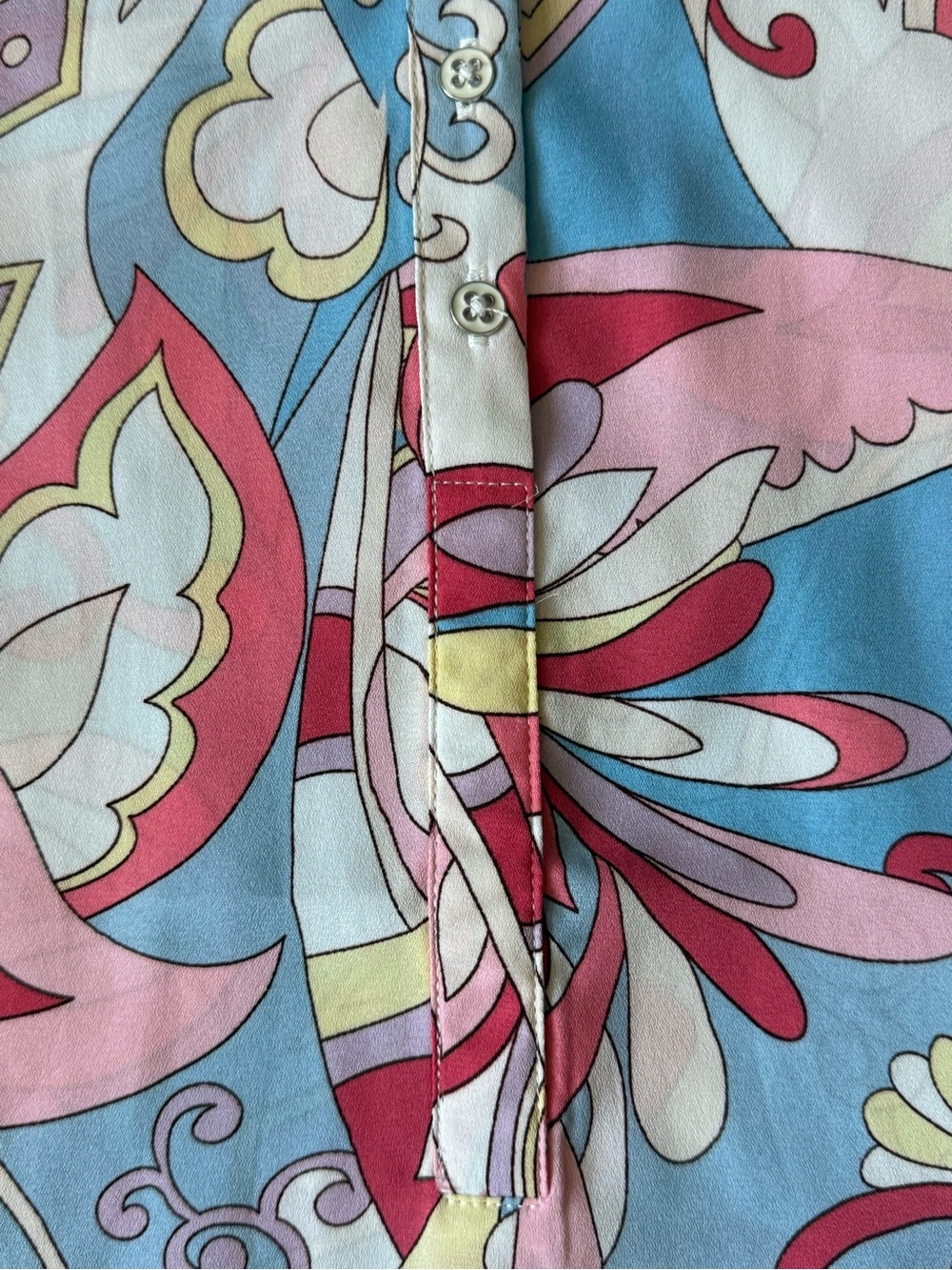 S- Zac & Rachel Pastel Floral Paisley Tunic - Pink & Blue - Picture 5 of 7